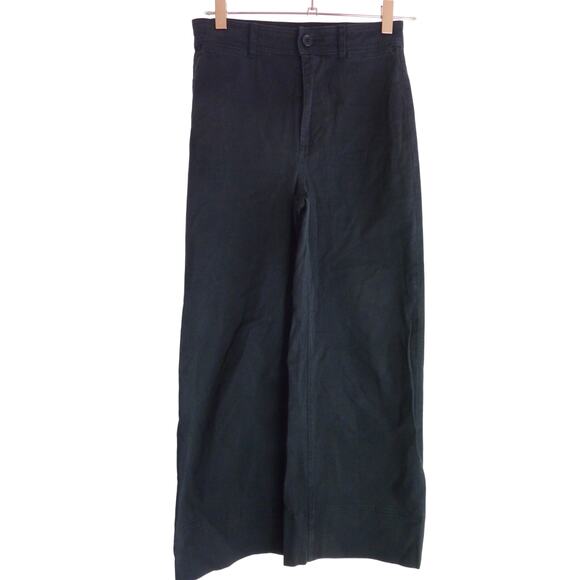 Everlane The Lightweight Wide Leg Crop Chino Light Black Size 00 - Picture 1 of 5